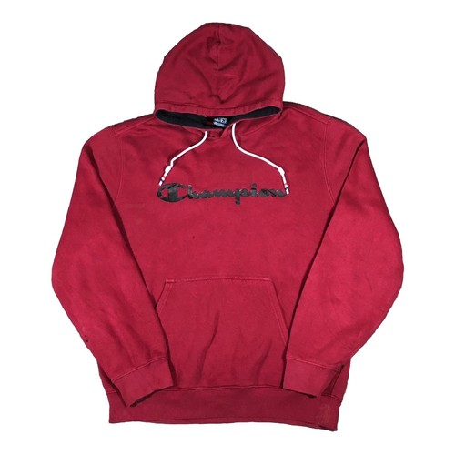 Champion burgundy spell out hoodie XL