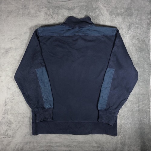 Nautica Navy Button up Two Tone Cotton Sweatshirt (XL) - Image 2