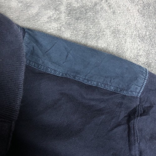 Nautica Navy Button up Two Tone Cotton Sweatshirt (XL) - Image 6