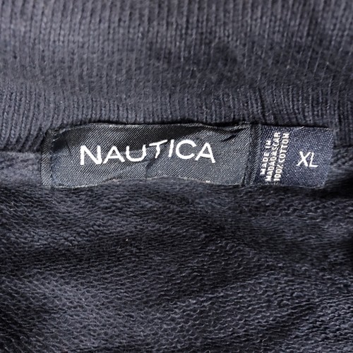 Nautica Navy Button up Two Tone Cotton Sweatshirt (XL) - Image 8