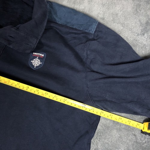 Nautica Navy Button up Two Tone Cotton Sweatshirt (XL) - Image 10