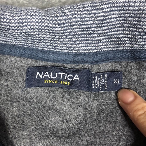 Nautica Navy Quarter Zip Sweatshirt (XL) - Image 2