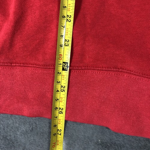 Nike Air Red Spell Out Sweatshirt With White Arm Stripes Size L - Image 9