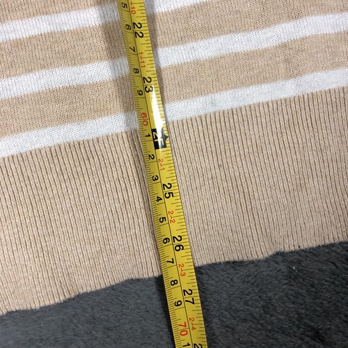 Tommy Hilfiger Beige Striped Cotton Jumper (L) - Image 7