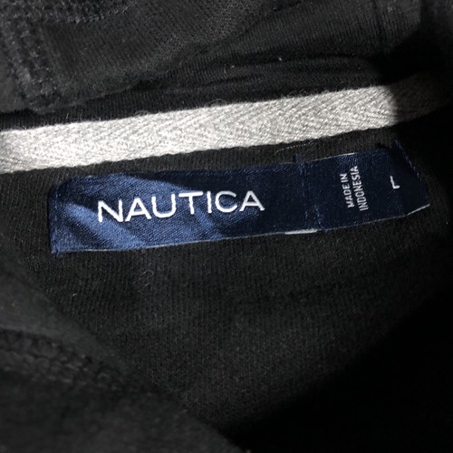Nautica Vintage black pullover Spell Out hoodie Size L - Image 3