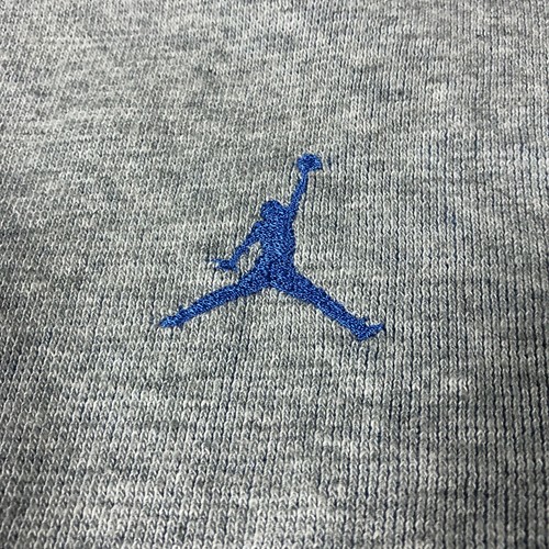 Vintage 90s Air Jordan Grey Jumpman Short sleeve woven long zip up jacket 3XL - Image 4