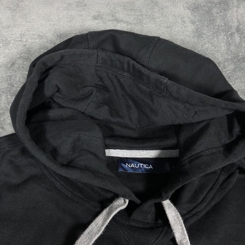 Nautica Vintage black pullover Spell Out hoodie Size L - Image 6