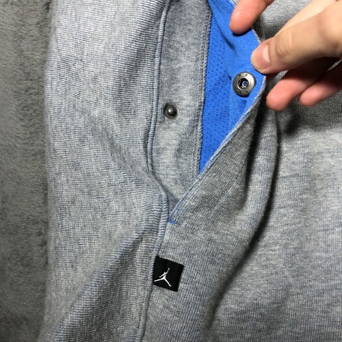 Vintage 90s Air Jordan Grey Jumpman Short sleeve woven long zip up jacket 3XL - Image 10