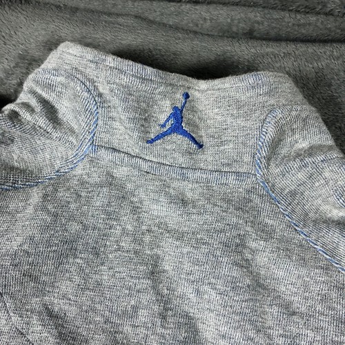 Vintage 90s Air Jordan Grey Jumpman Short sleeve woven long zip up jacket 3XL - Image 12