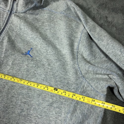 Vintage 90s Air Jordan Grey Jumpman Short sleeve woven long zip up jacket 3XL - Image 13