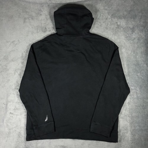 Nautica Vintage black pullover Spell Out hoodie Size L - Image 7