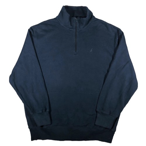 Nautica quarter 1/4 zip navy jumper XXL