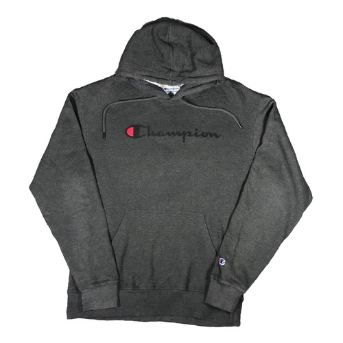 Champion dark grey spell out hoodie L