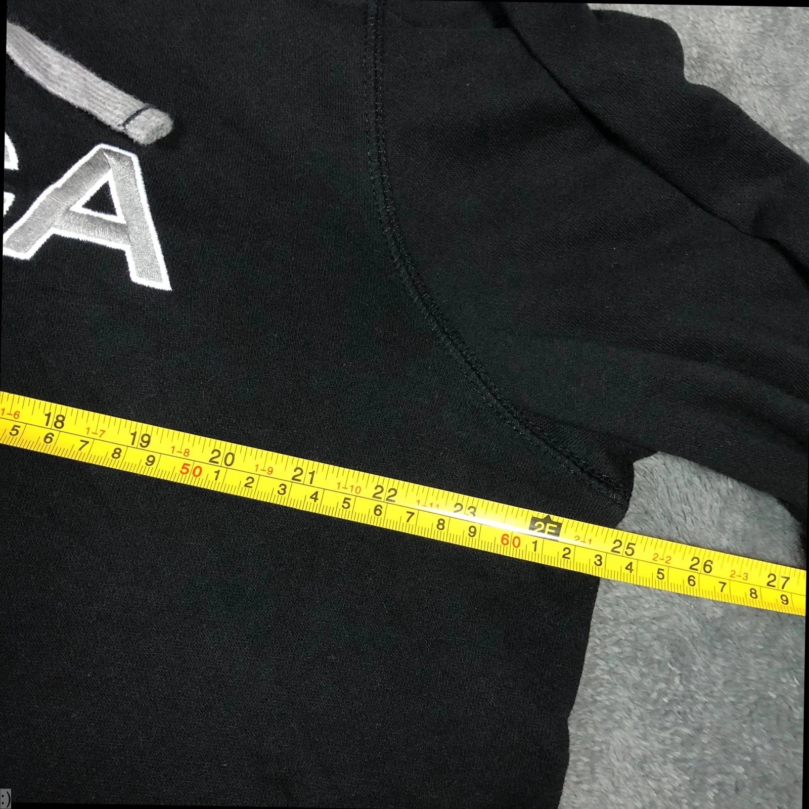 Vintage Nautica black spell out pullover hoodie L - Image 8