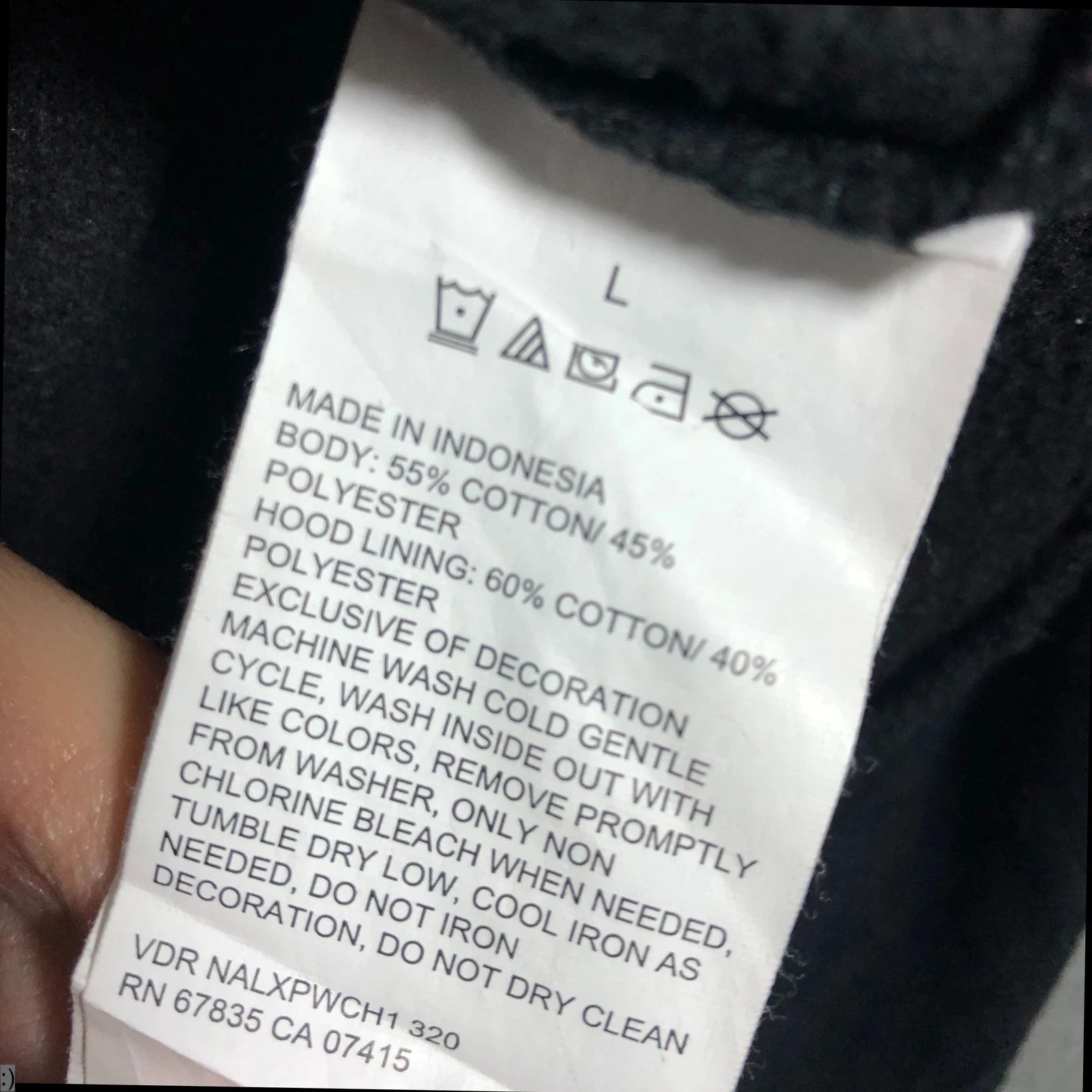 Vintage Nautica black spell out pullover hoodie L - Image 10