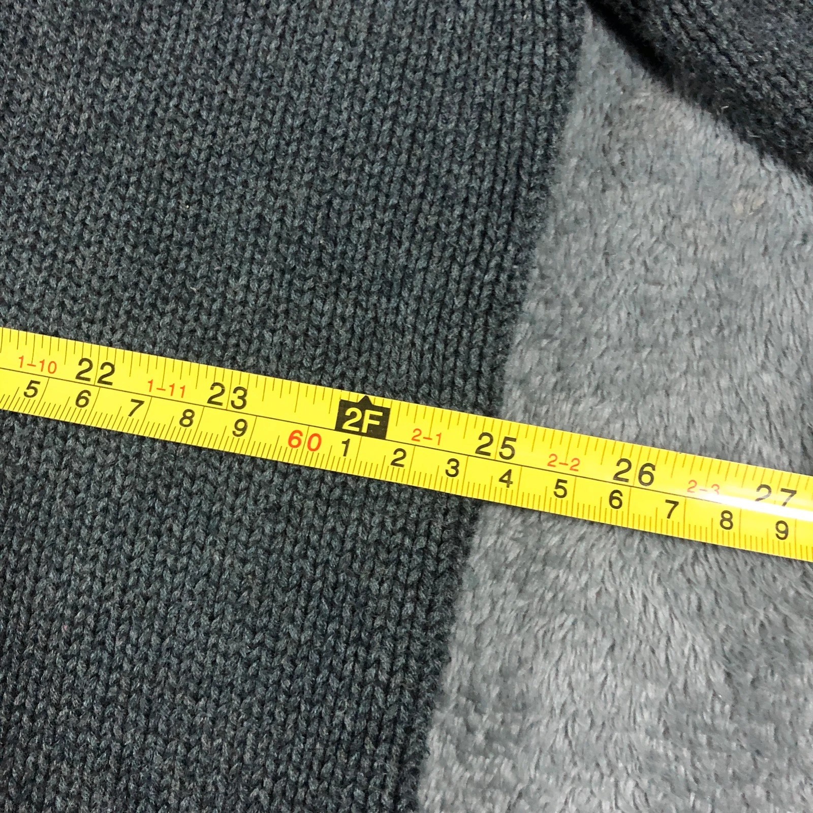 Polo Ralph Lauren dark grey loose knit v-neck Sweater Jumper XL - Image 7