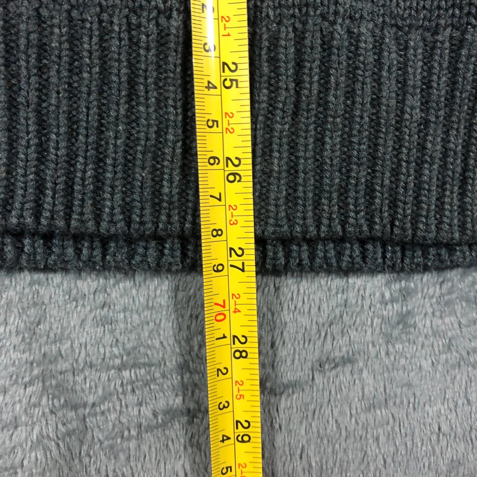 Polo Ralph Lauren dark grey loose knit v-neck Sweater Jumper XL - Image 8