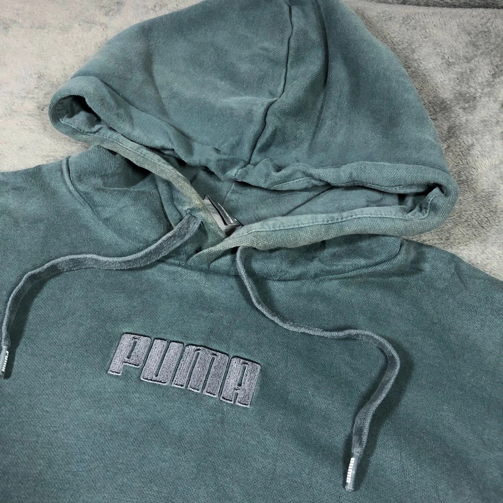 Puma aqua green pullover hoodie size M - Image 2