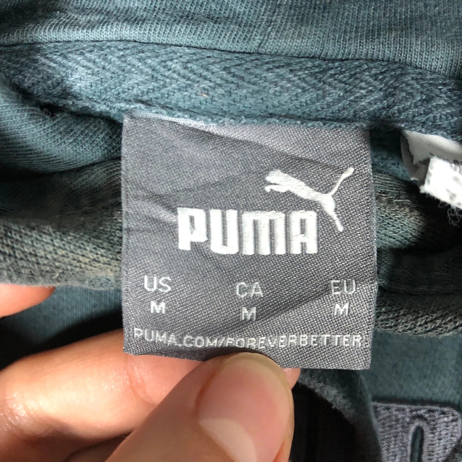 Puma aqua green pullover hoodie size M - Image 7