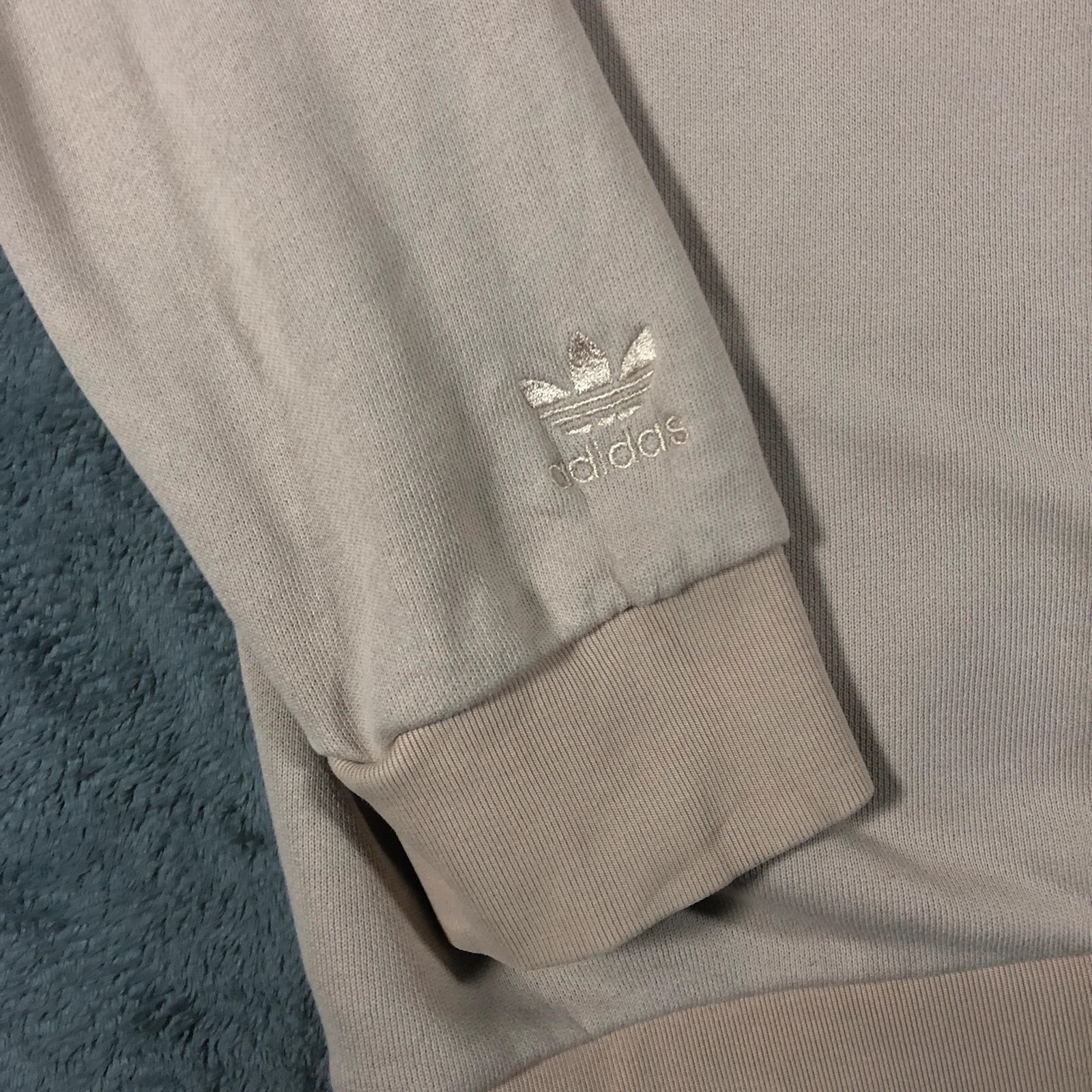 Adidas Ozworld tan spell out hoodie sweatshirt L - Image 12