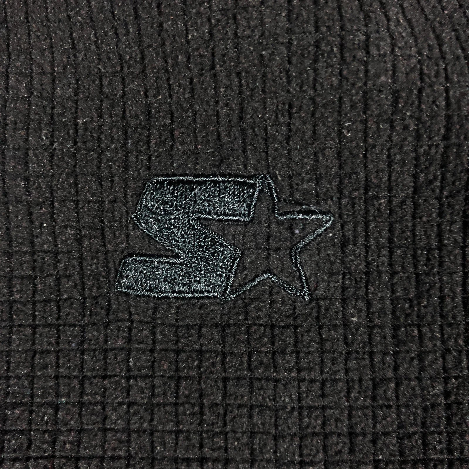 Vintage Starter 1/4 Quarter Zip Ribbed Fleece Sweatshirt Black M - Image 3