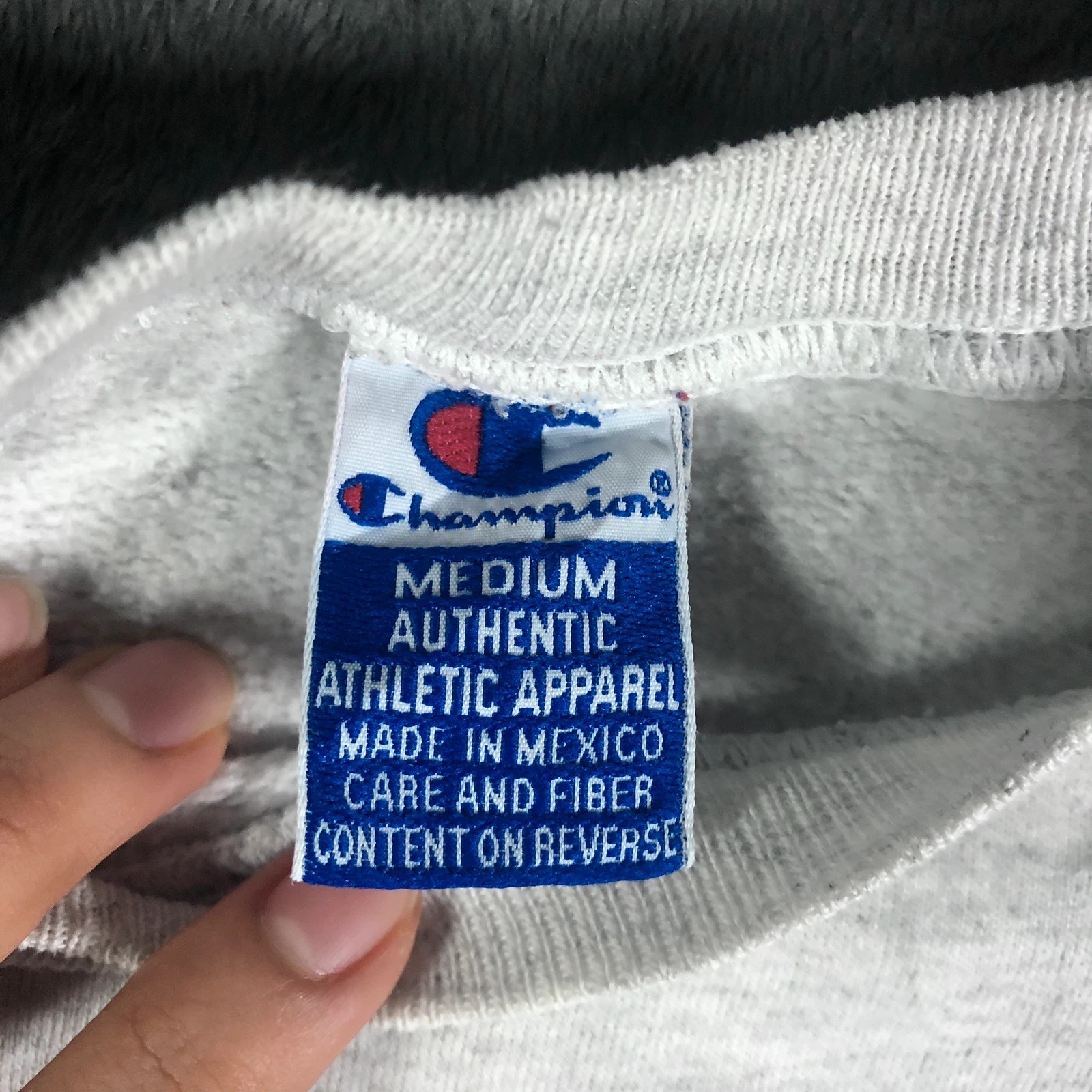 Champion Boston College light grey spell out crewneck sweatshirt M - Image 4