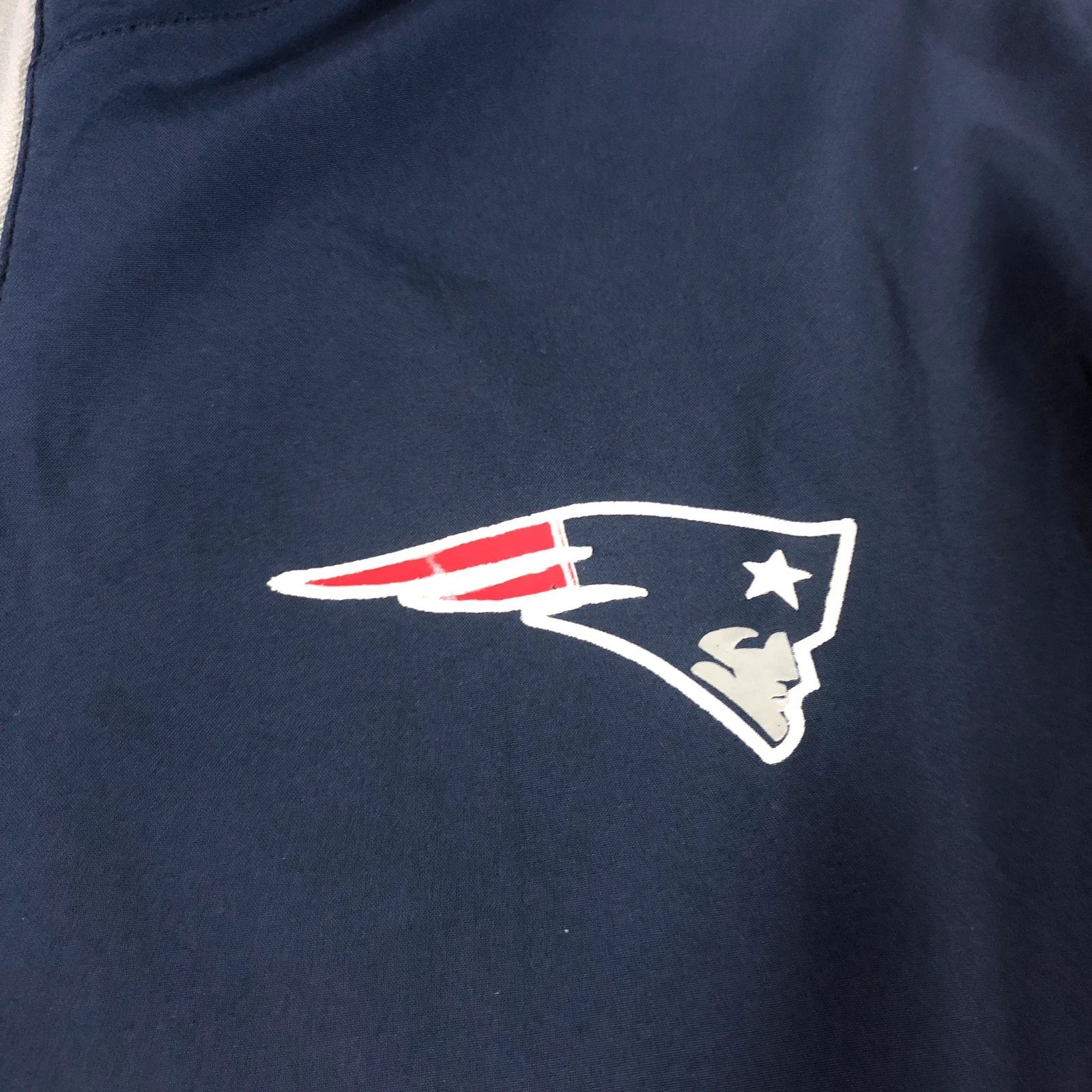 Vintage NFL New England Patriots Navy Softshell Spell Out Jacket XXL - Image 3