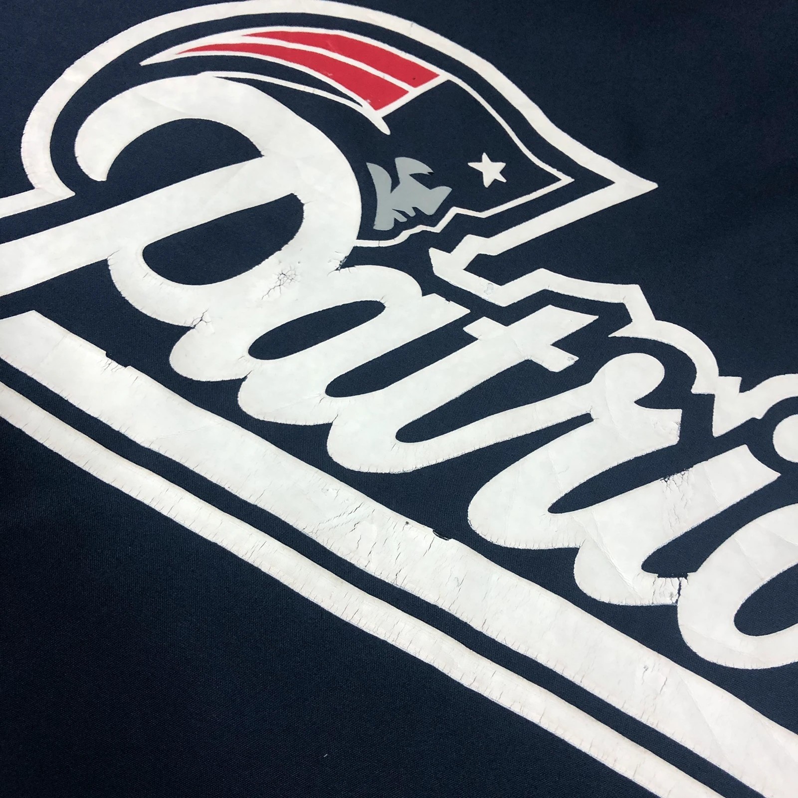 Vintage NFL New England Patriots Navy Softshell Spell Out Jacket XXL - Image 8