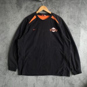 Vintage Nike San Francisco Giants NBL Black Orange Long Sleeve Fleece XL