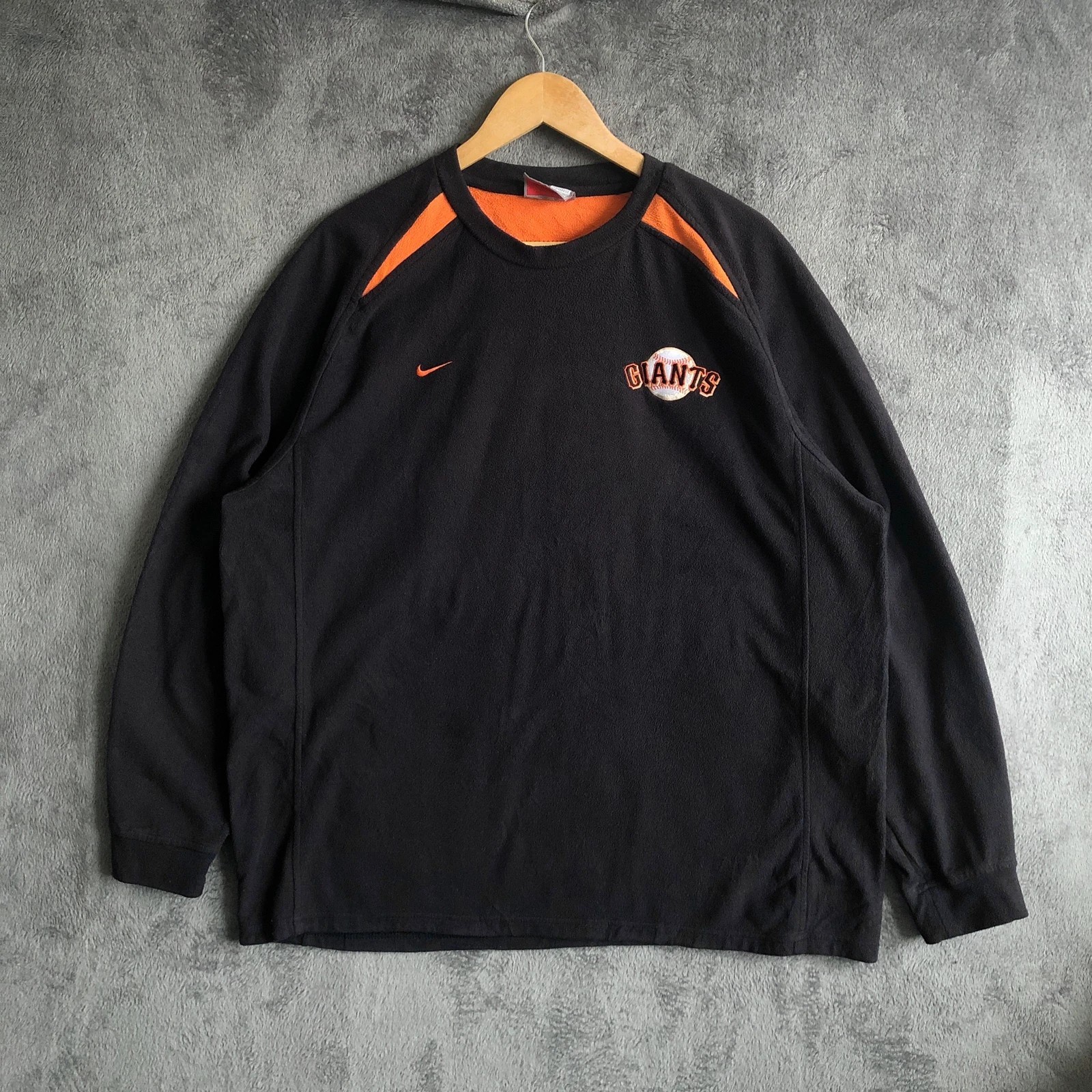Vintage Nike San Francisco Giants NBL Black Orange Long Sleeve Fleece XL