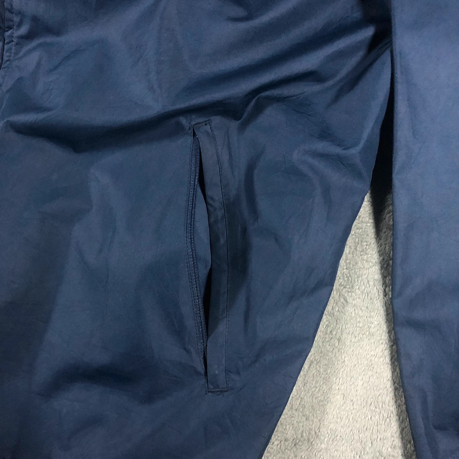 Vintage 00s y2k Toronto Track Shell Navy Hooded Windbreaker NikeFIT Storm - Image 6