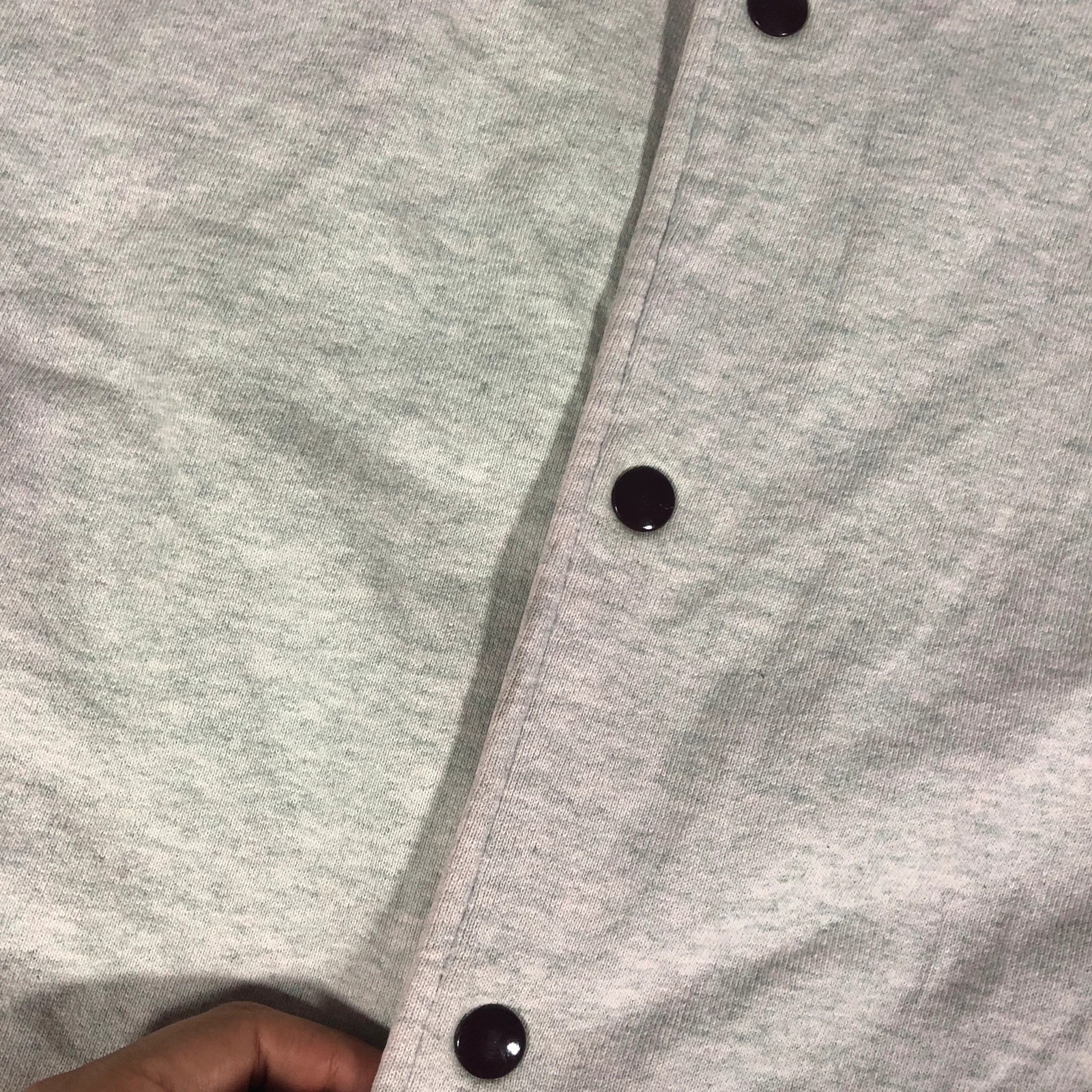 Vintage Fruit of the Loom White Red Varsity Bomber Jacket (Stained) XL - Image 9