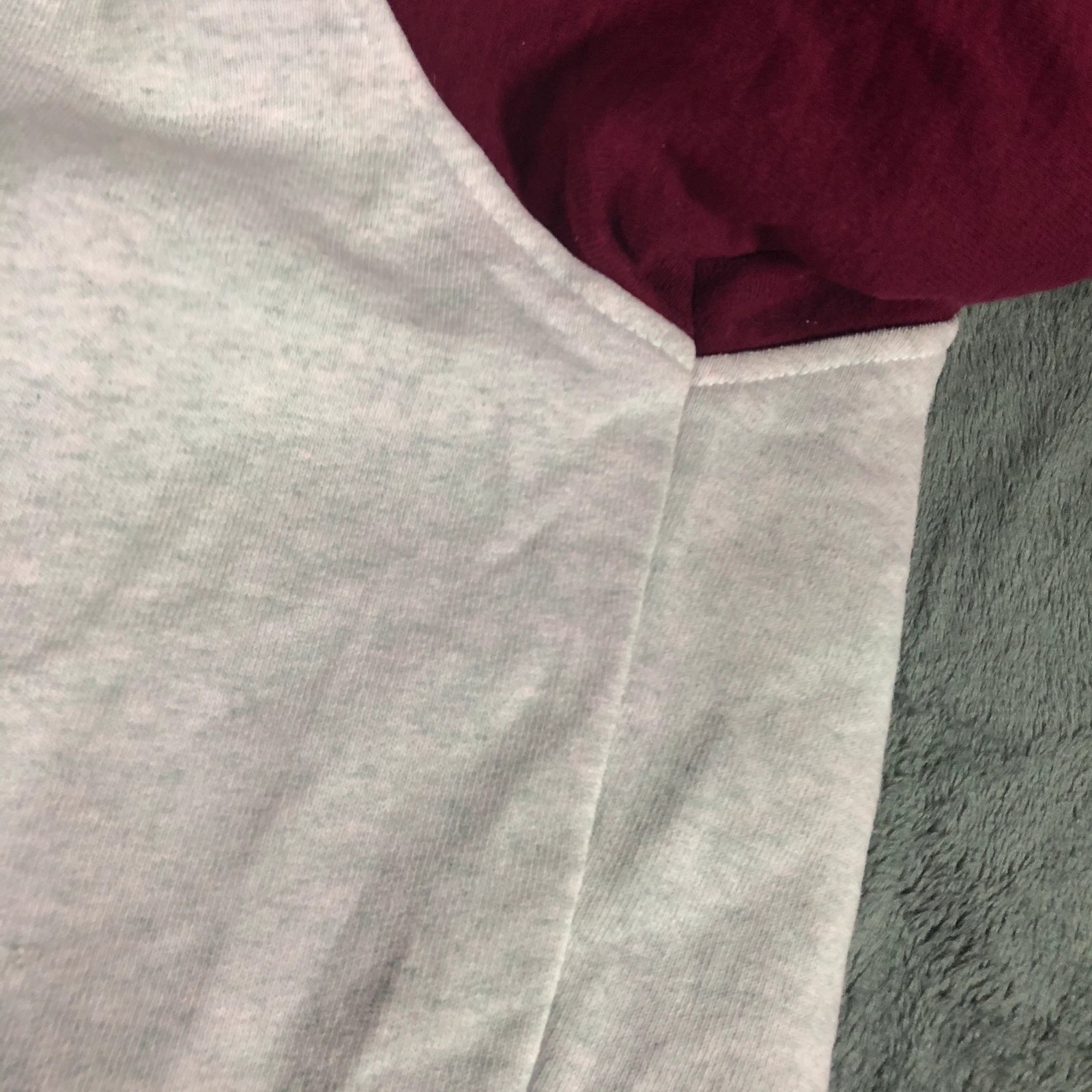 Vintage Fruit of the Loom White Red Varsity Bomber Jacket (Stained) XL - Image 11