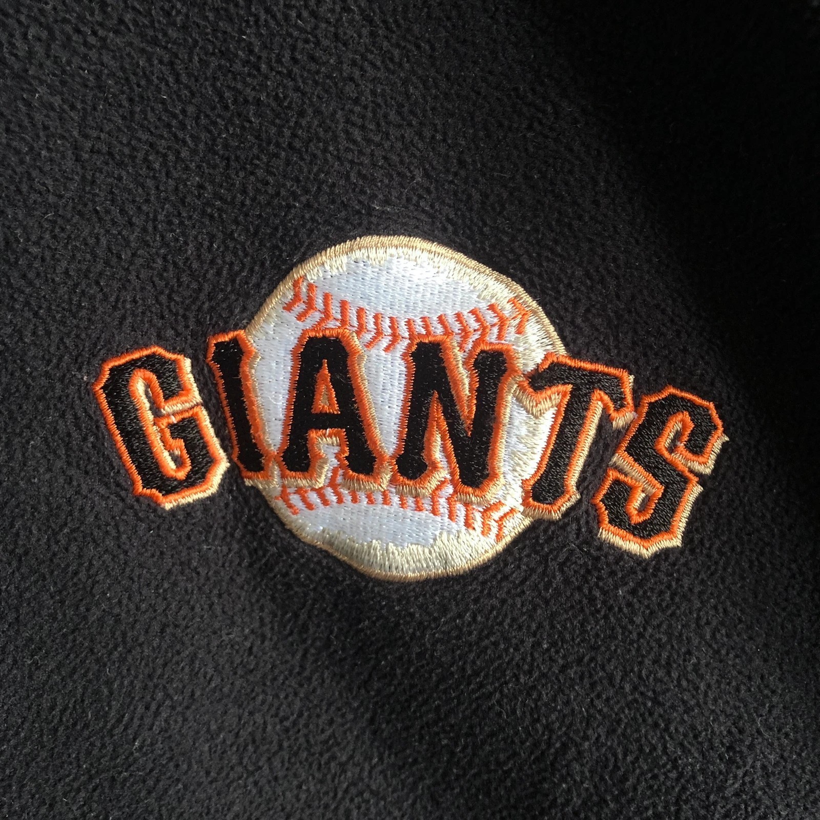Vintage Nike San Francisco Giants NBL Black Orange Long Sleeve Fleece XL - Image 3
