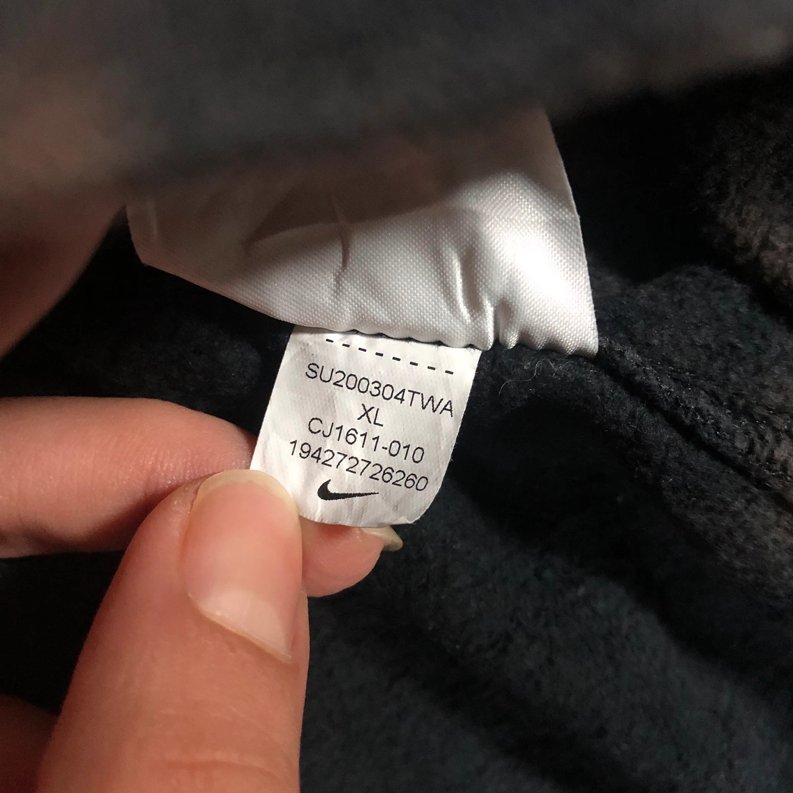 Nike Upper Arlington Sands black hoodie (bleach stain) XL - Image 11