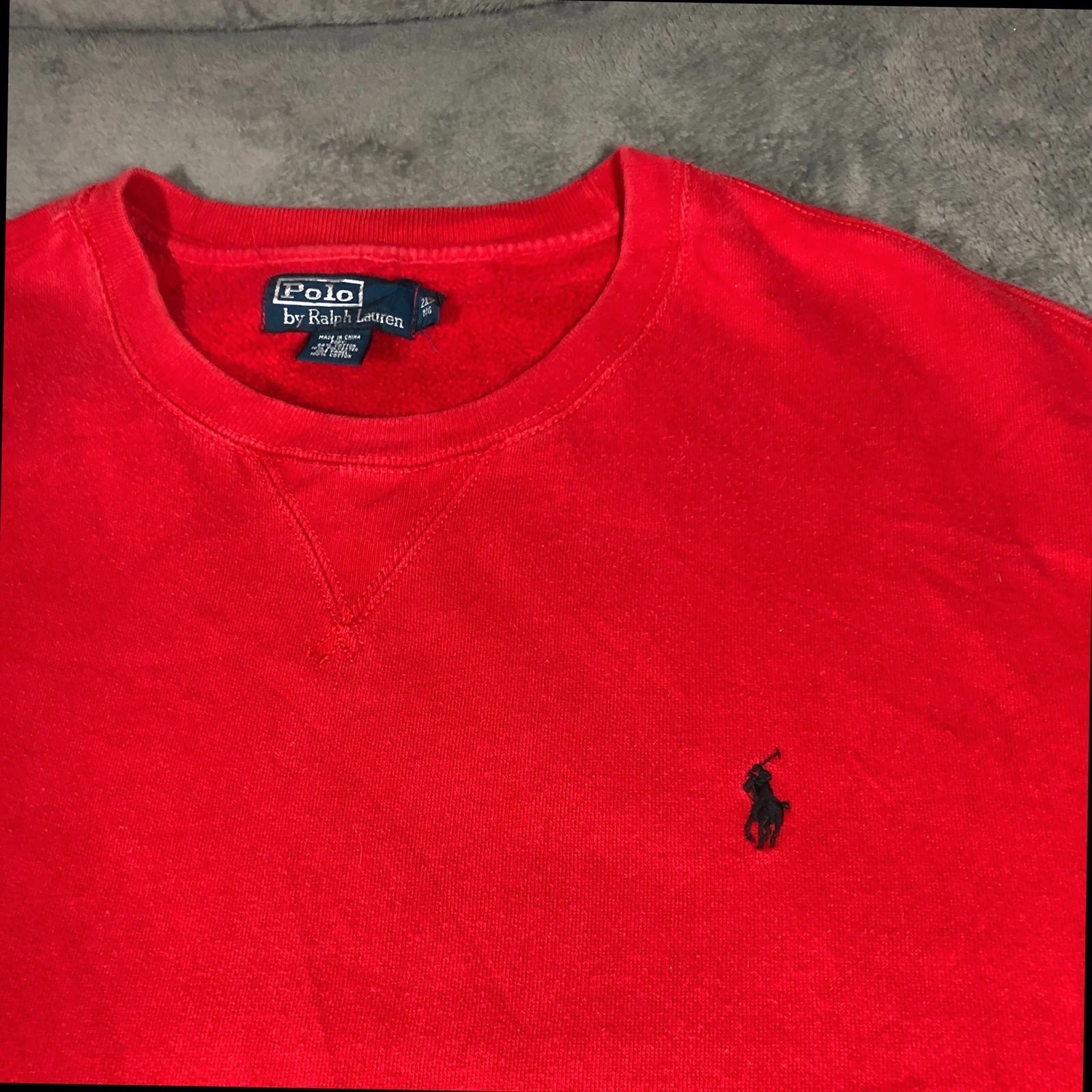 Polo Ralph Lauren red Crewneck sweatshirt 2XL BIG - Image 2
