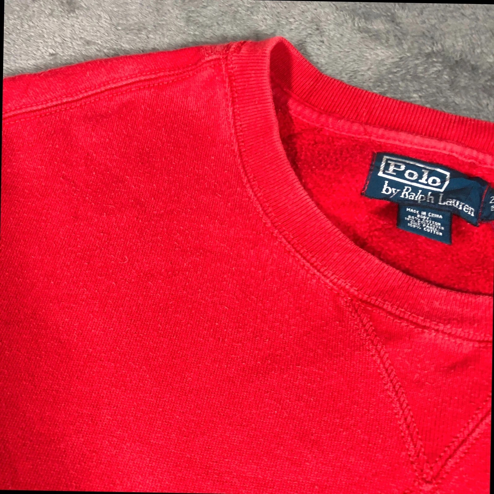 Polo Ralph Lauren red Crewneck sweatshirt 2XL BIG - Image 4