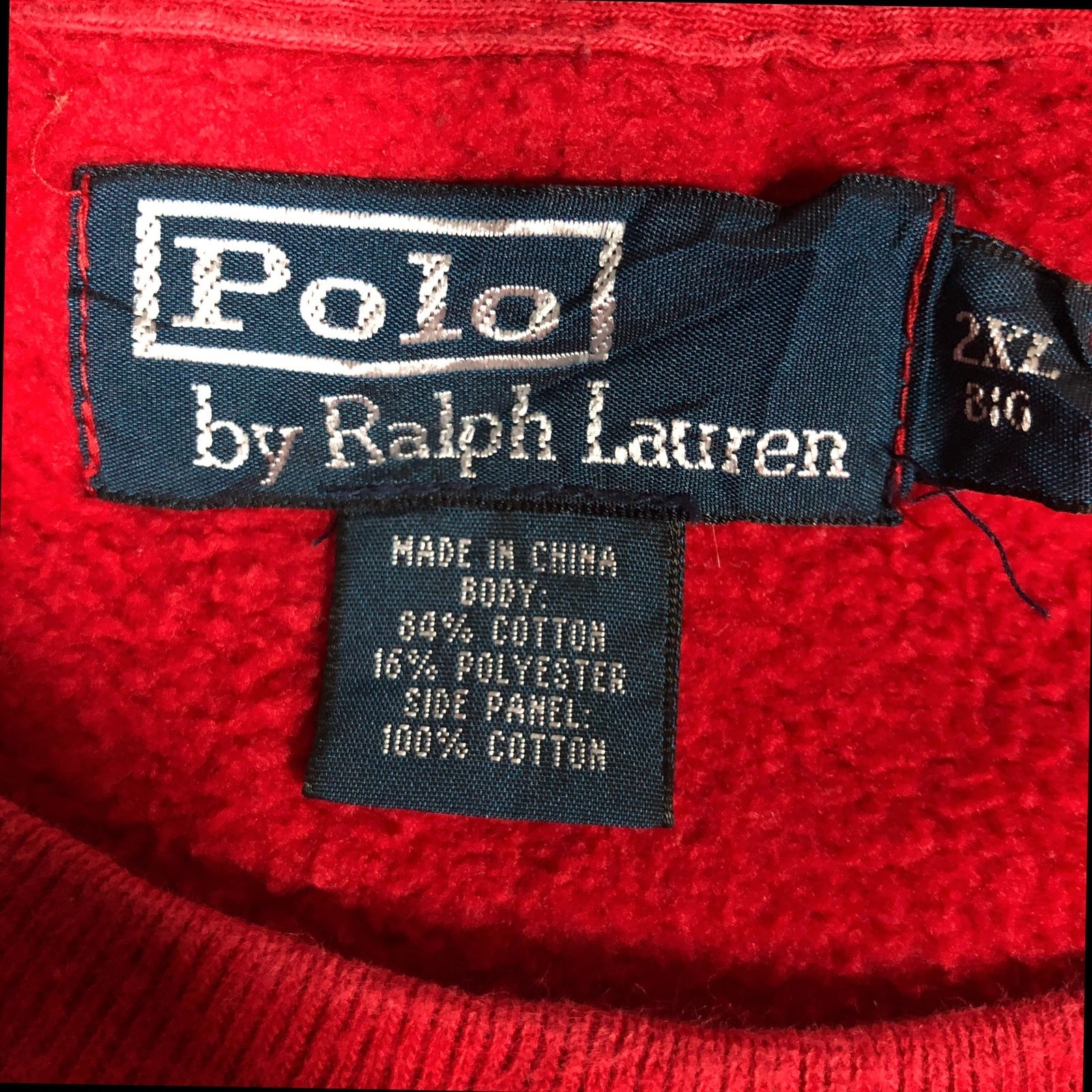 Polo Ralph Lauren red Crewneck sweatshirt 2XL BIG - Image 5