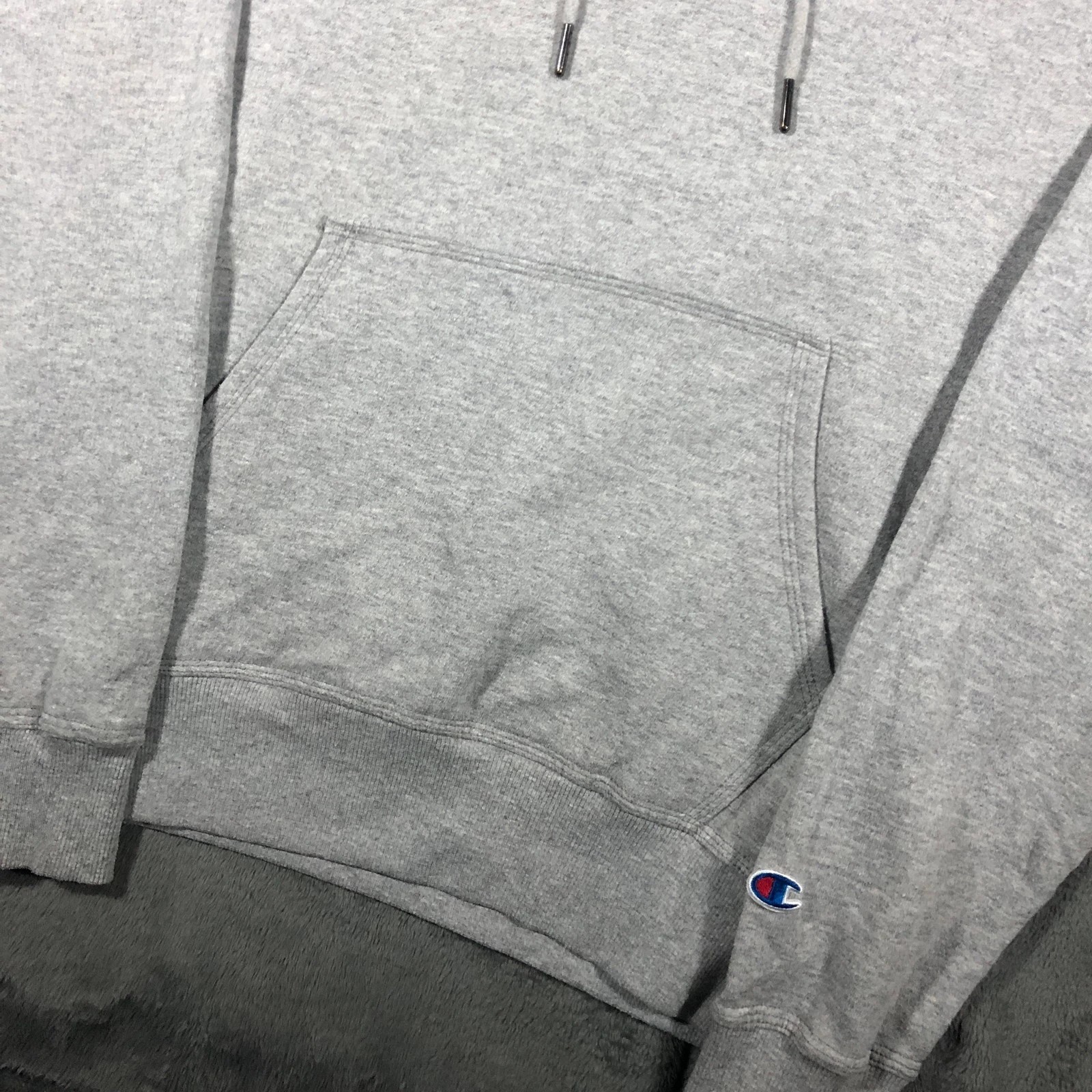 Champion light grey hoodie sweatshirt S - Image 2