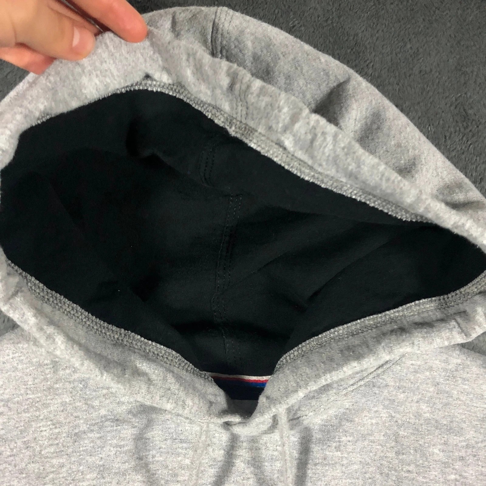 Champion light grey hoodie sweatshirt S - Image 4