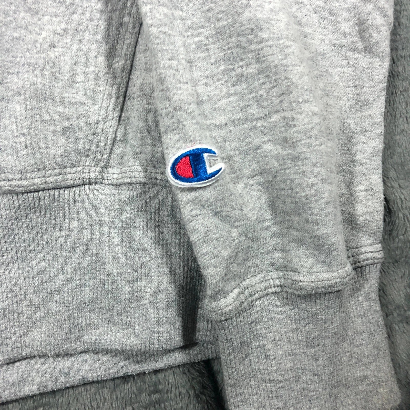 Champion light grey hoodie sweatshirt S - Image 6