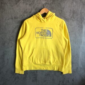 The North Face women’s yellow big logo graphic hoodie L UK 12