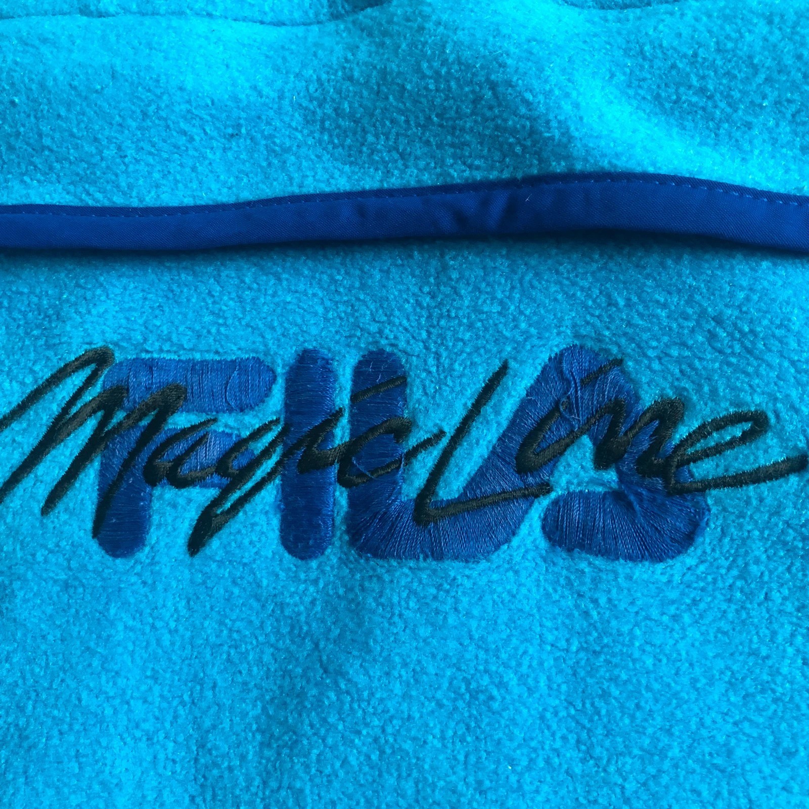 Rare Vintage 90s Fila “Magic Line” blue quarter 1/4 zip spell out fleece 2XL - Image 5