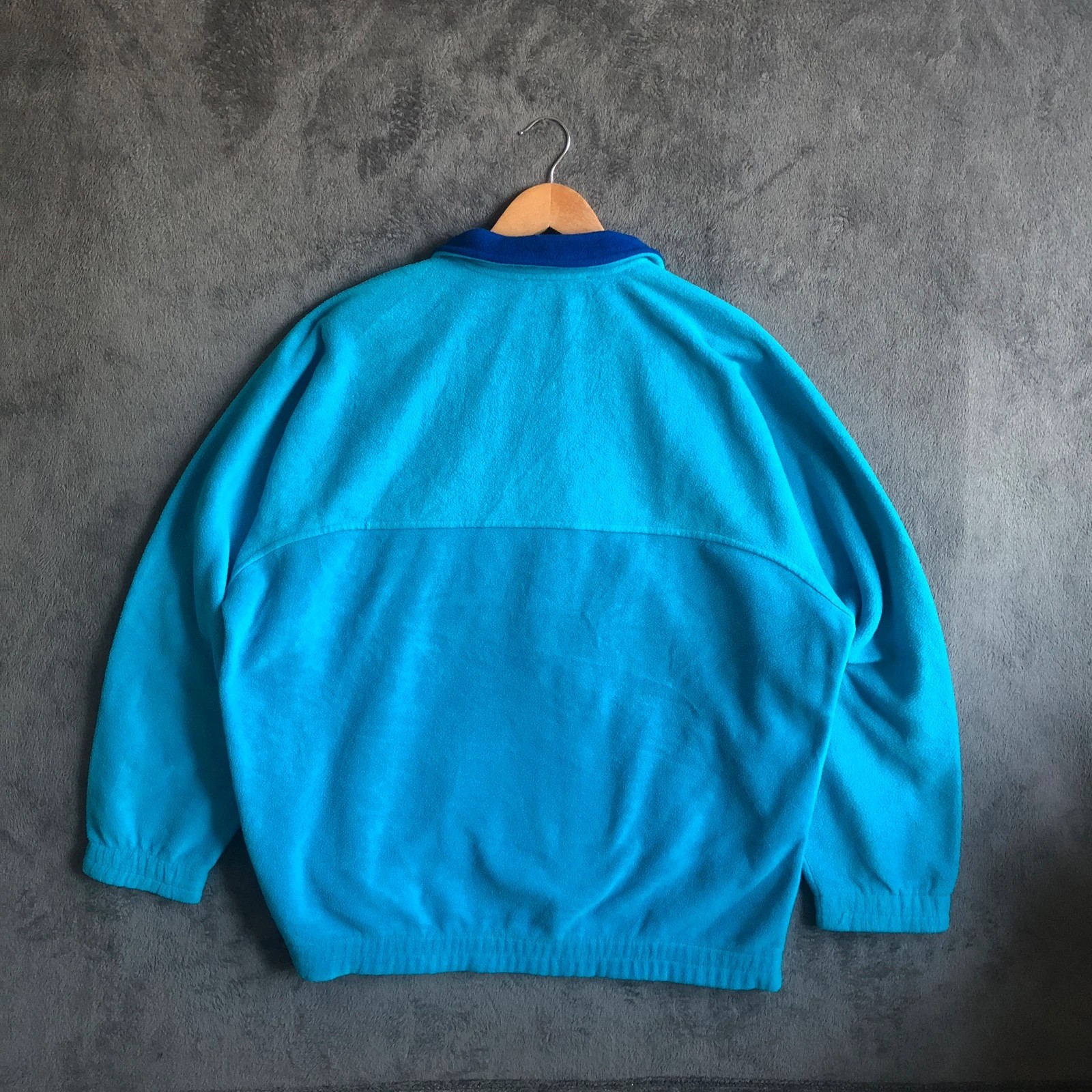 Rare Vintage 90s Fila “Magic Line” blue quarter 1/4 zip spell out fleece 2XL - Image 9