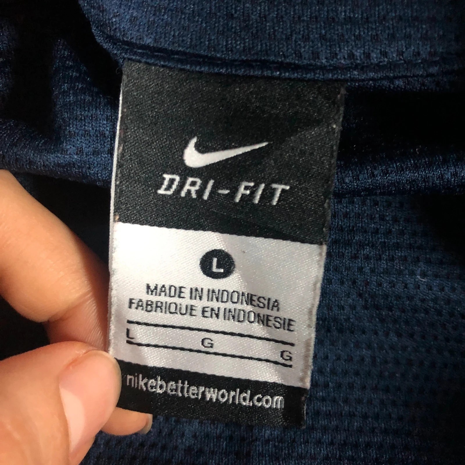 Nike Belmont Basketball Dri-Fit two tone navy jacket L - Image 9