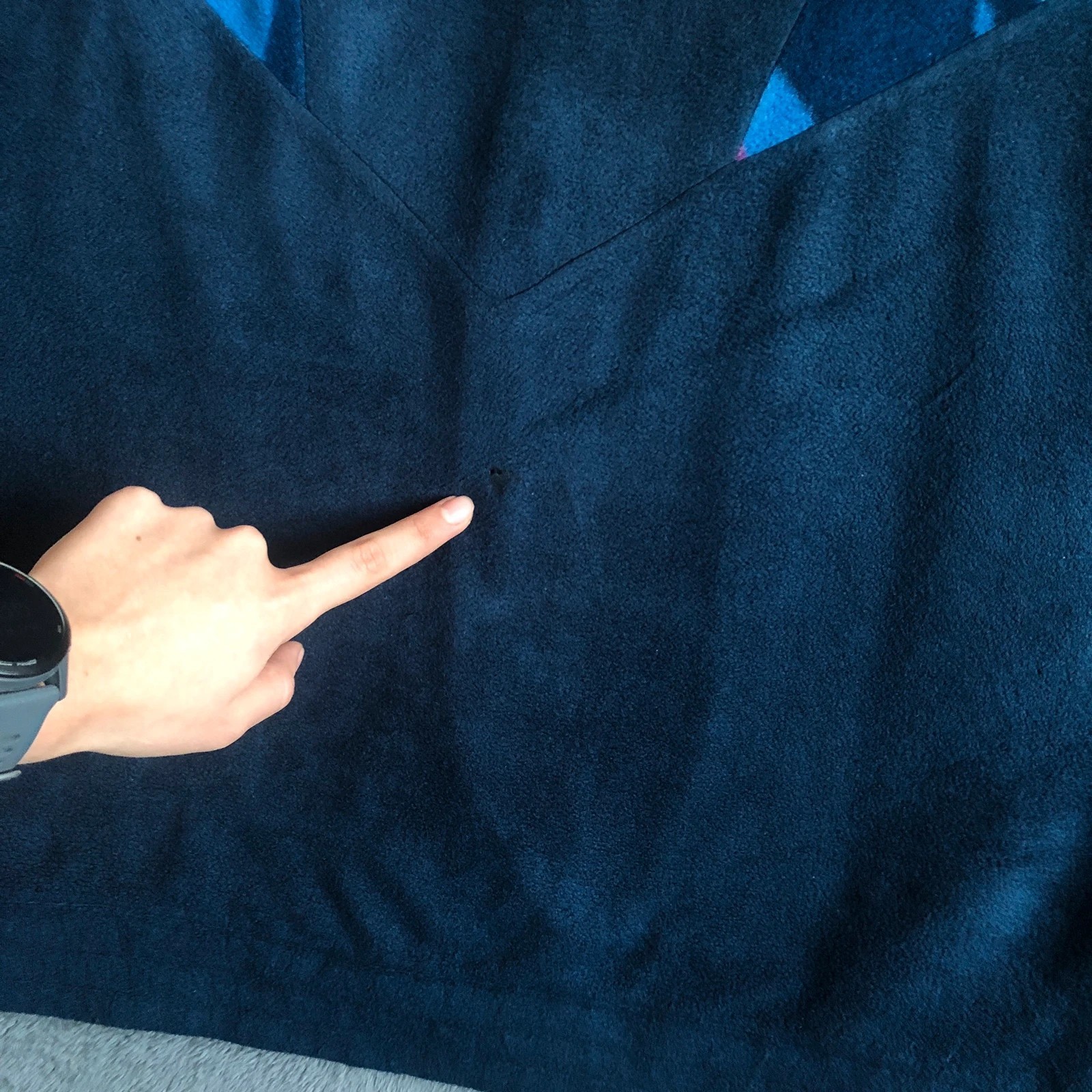 Rare Vintage 90s Fila navy funky full zip fleece jacket 2XL - Image 9