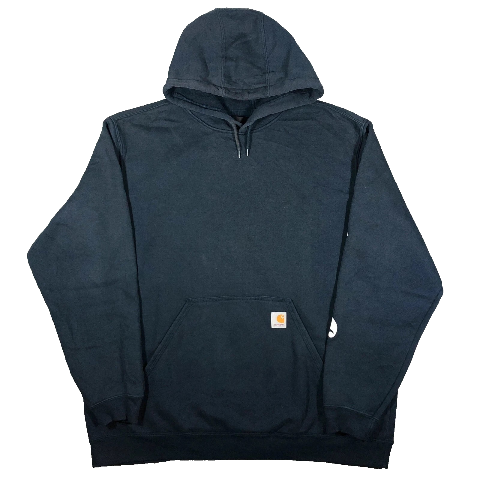 Carhartt Navy Blue Pullover Spell Out Heavyweight Loose Fit Hoodie XL