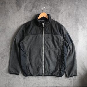 Vintage Nautica Nautex Outerlite Full Zip Fleece Grey Black Jacket L