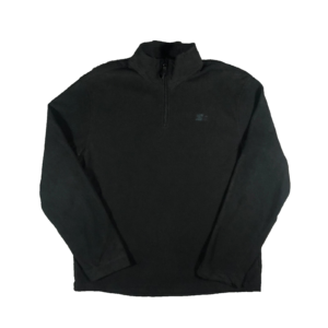 Vintage Starter 1/4 Quarter Zip Ribbed Fleece Sweatshirt Black M
