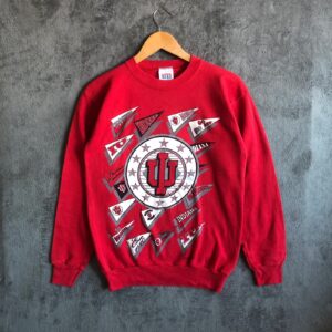 Vintage 90s Indiana University Hoosiers red graphic sweatshirt S